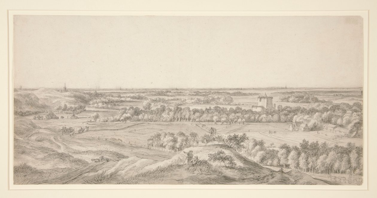 Landschap: De Duinen bij Haarlem door Anthonie Waterloo
