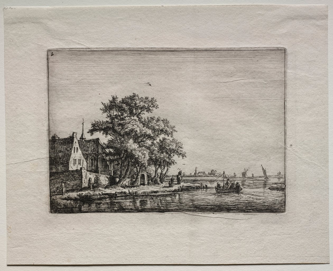 De begraafplaats bij het kanaal door Anthonie Waterloo