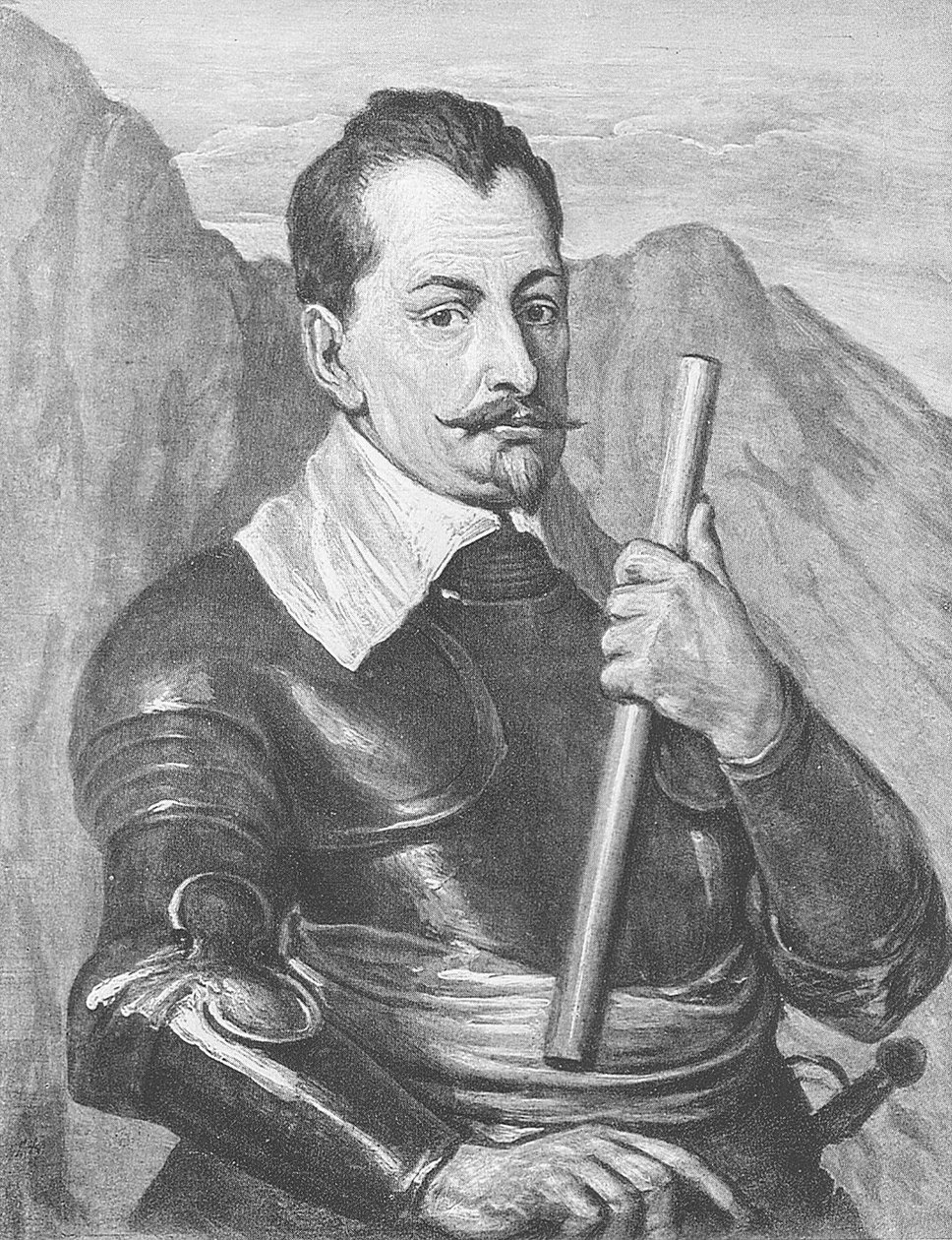 Albrecht von Wallenstein door Anthony van Dyck