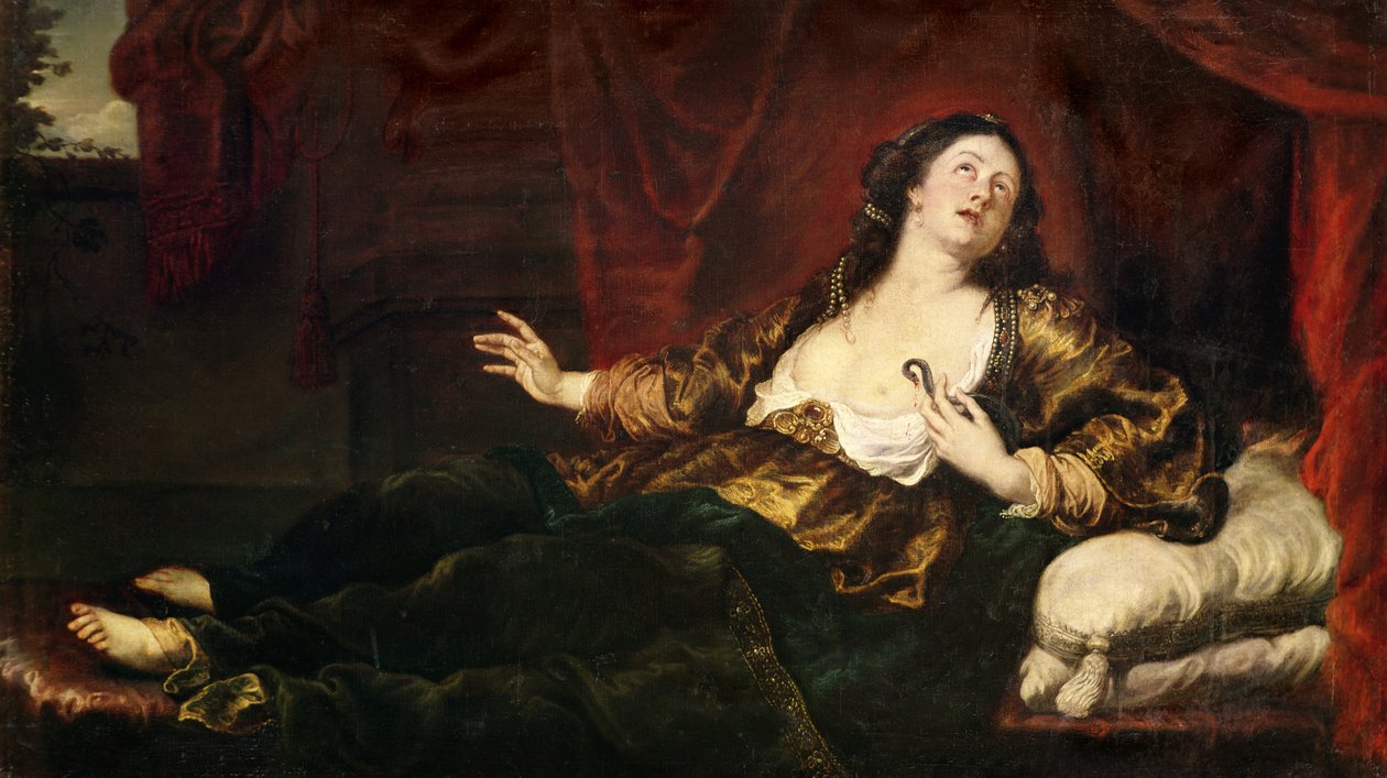 Dood van Cleopatra VII (69-30 v.Chr.) door Anthony van Dyck