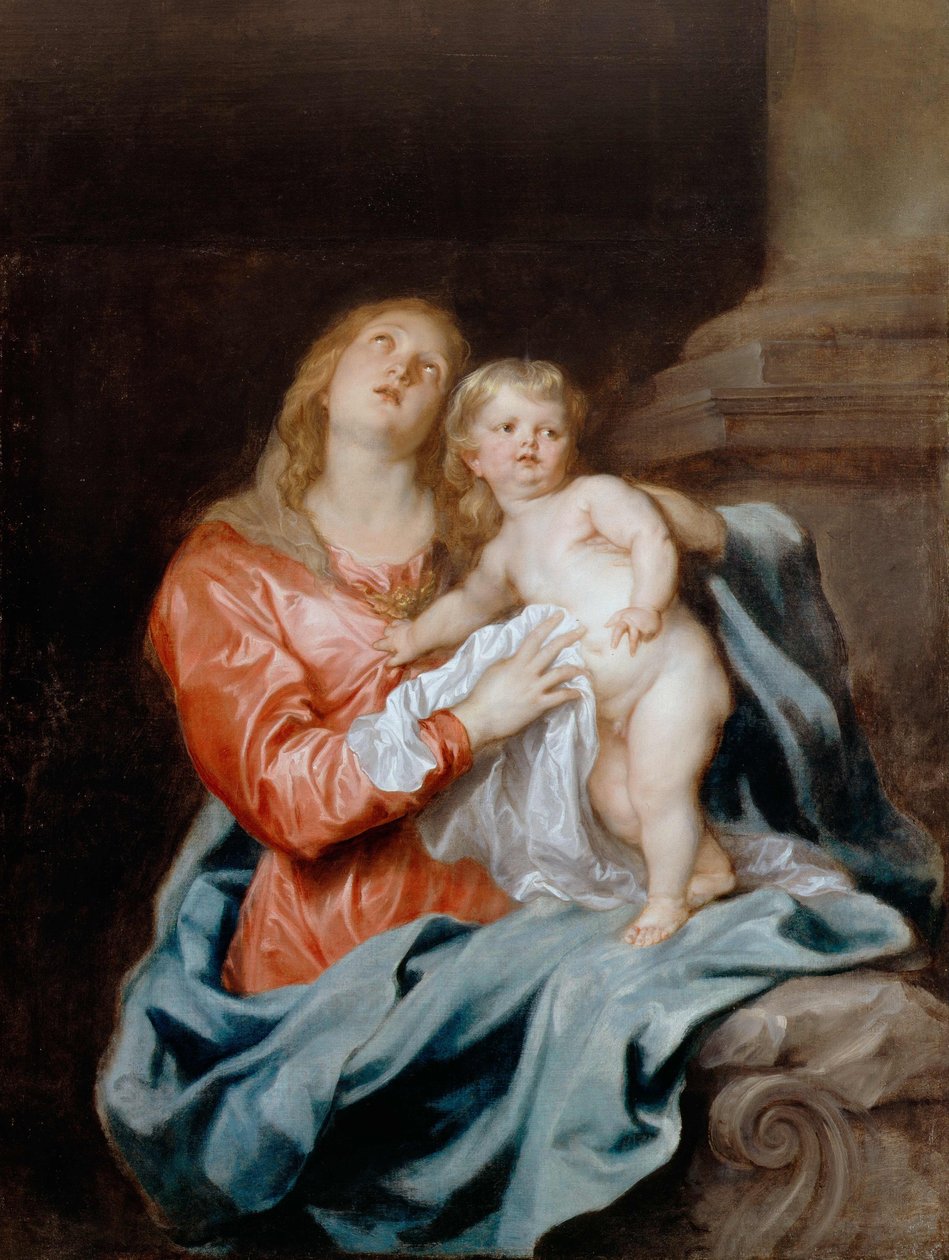 De Madonna en Kind door Anthony van Dyck