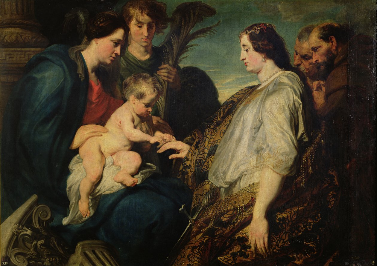 Het Mystieke Huwelijk van St. Catherine, 161820 door Anthony van Dyck