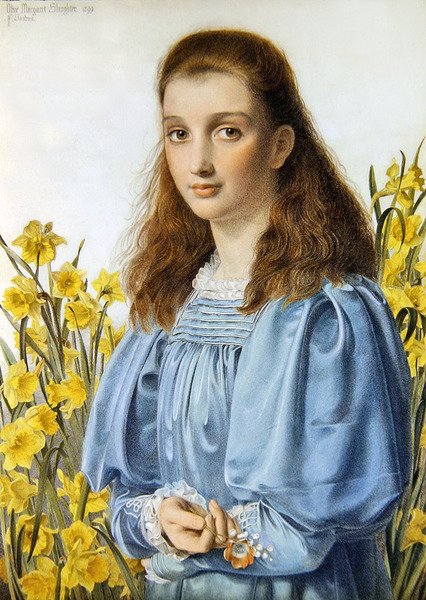 Olive Margaret Slaughter door Anthony Frederick Augustus Sandys