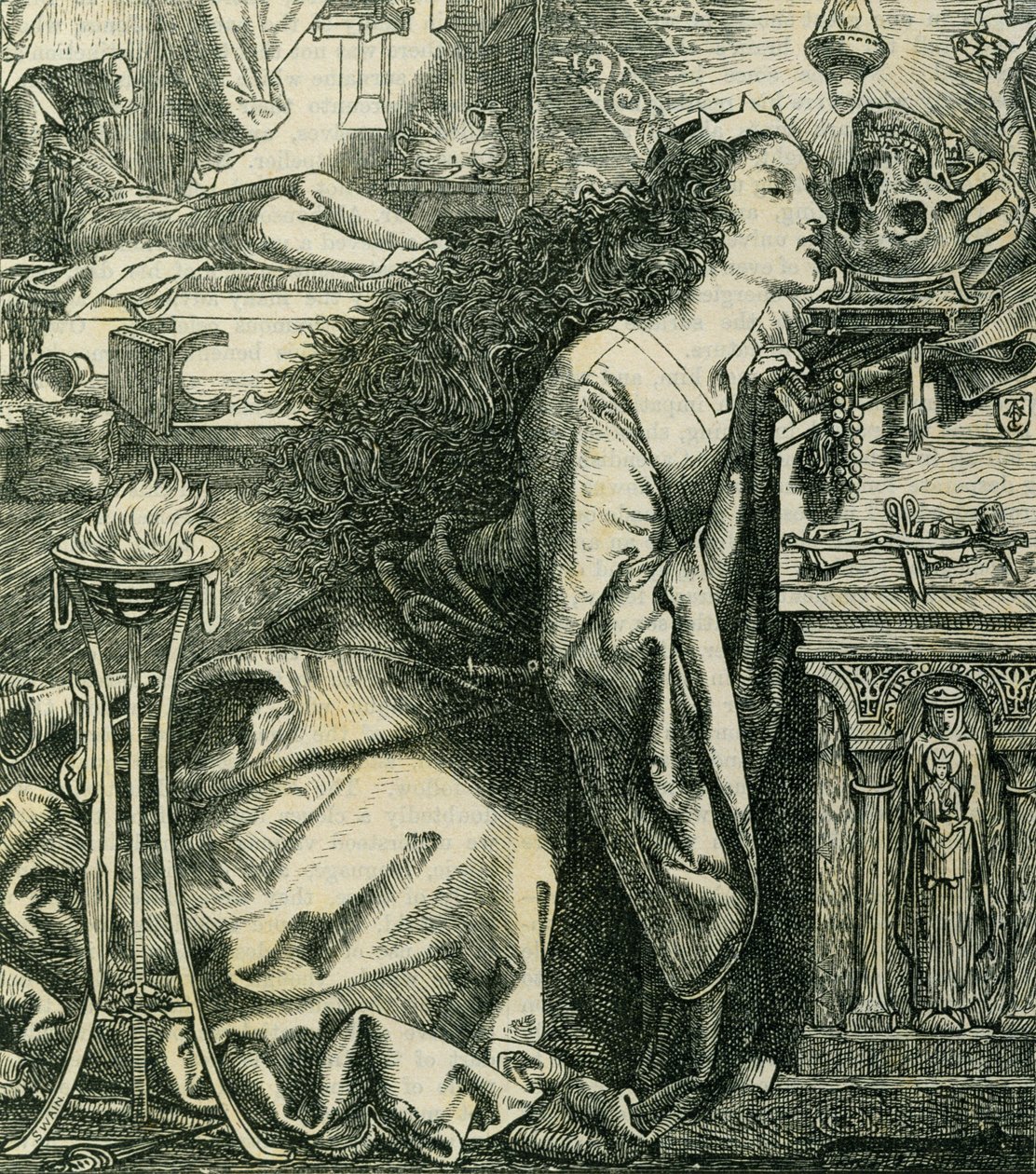 Rosamund, koningin van de Lombarden door Anthony Frederick Augustus Sandys