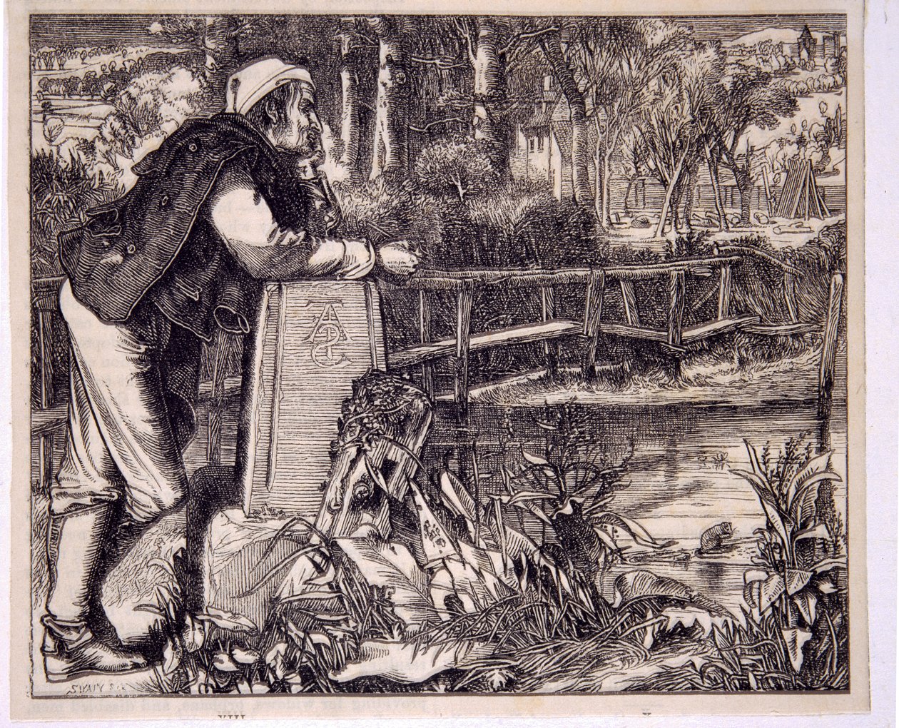 De oude Chartist door Anthony Frederick Augustus Sandys