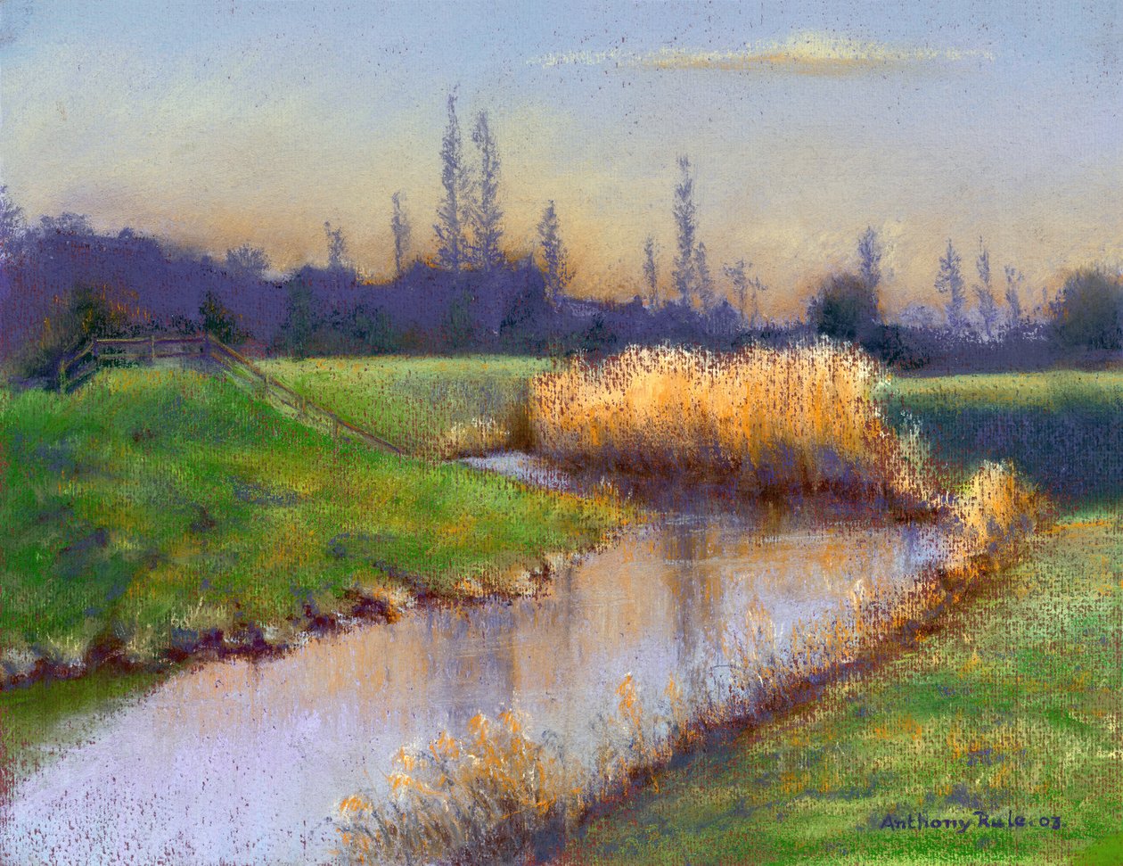 Winteravond aan de Clyst door Anthony Rule
