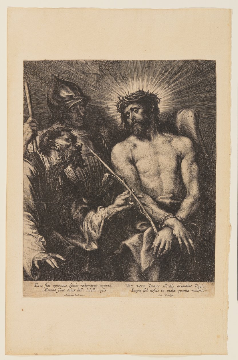 Christus met doornen gekroond door Anthony van Dyck