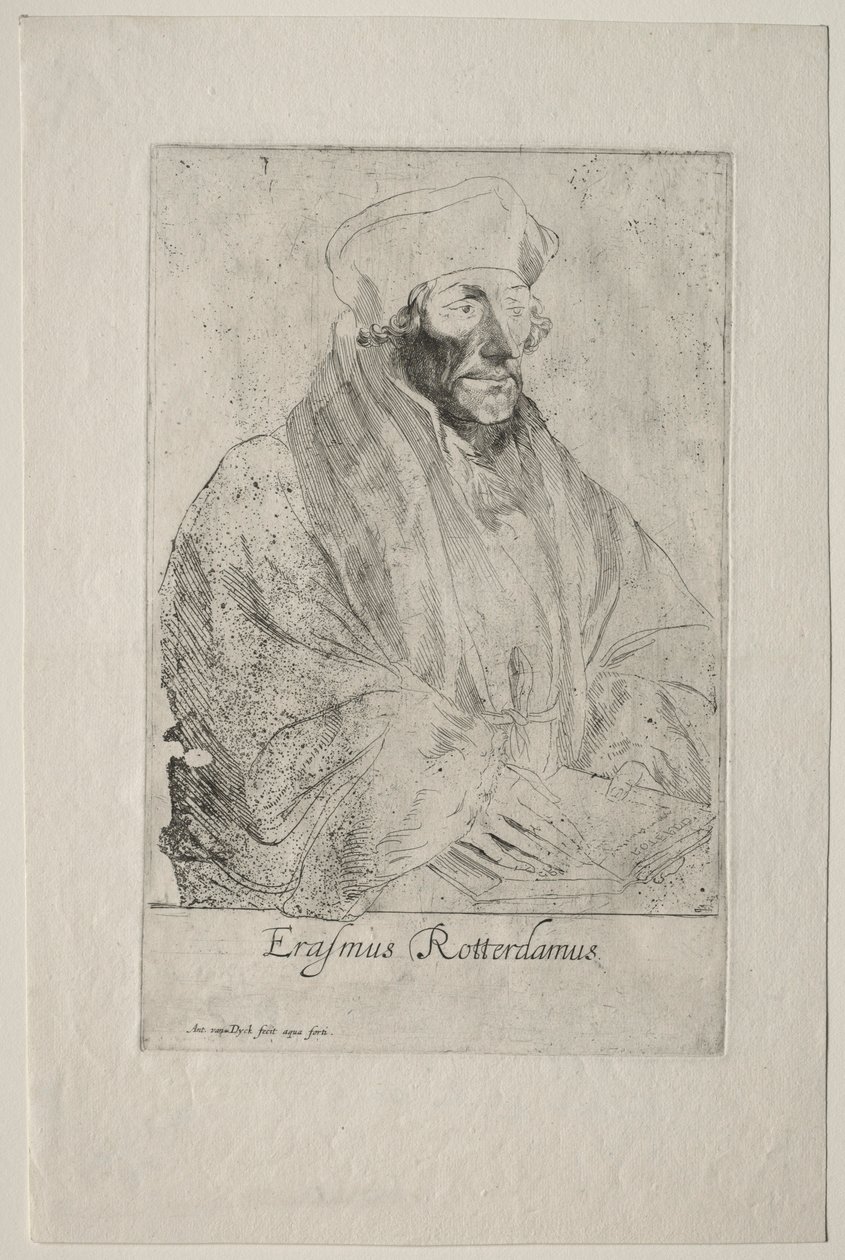 Desiderius Erasmus van Rotterdam door Anthony van Dyck