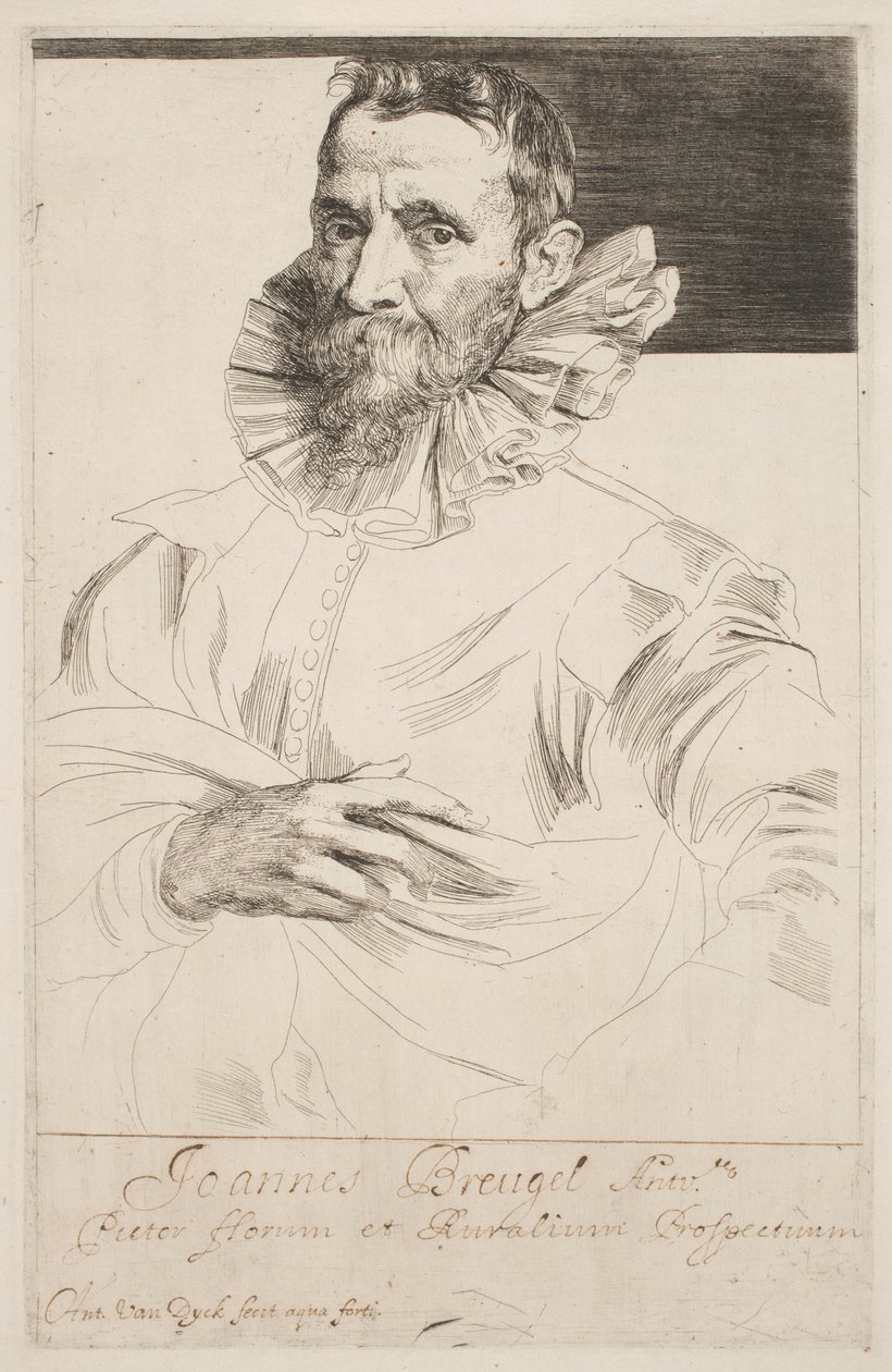 Jan Brueghel, c.1632 door Anthony van Dyck