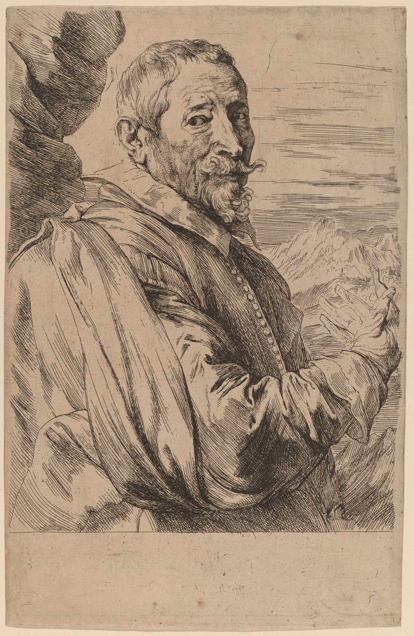 Jodocus de Momper door Anthony van Dyck