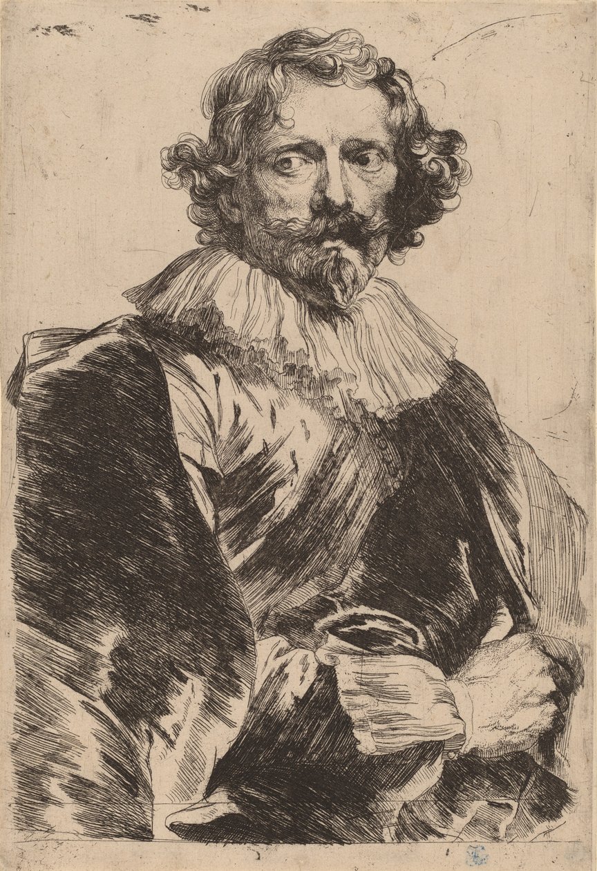 Lucas Vorsterman, waarschijnlijk 1626-1641 door Anthony van Dyck
