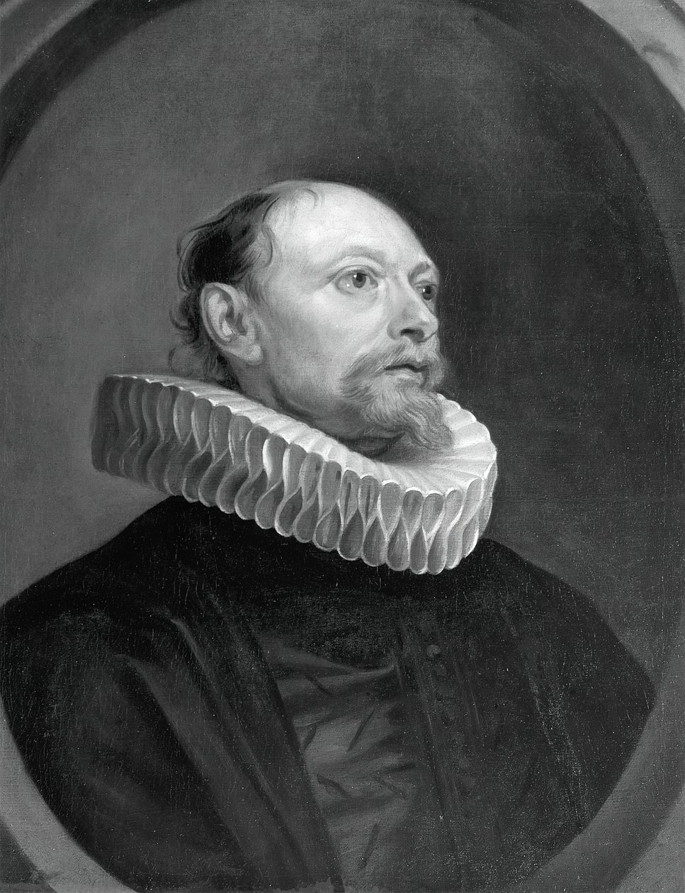 Man met een kraag door Anthony van Dyck