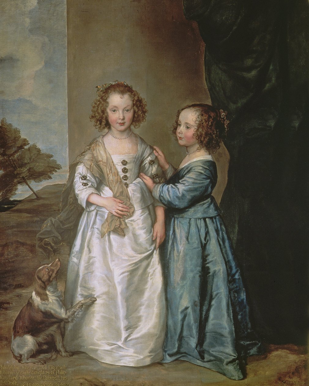 Philadelphia en Elisabeth Wharton door Anthony van Dyck