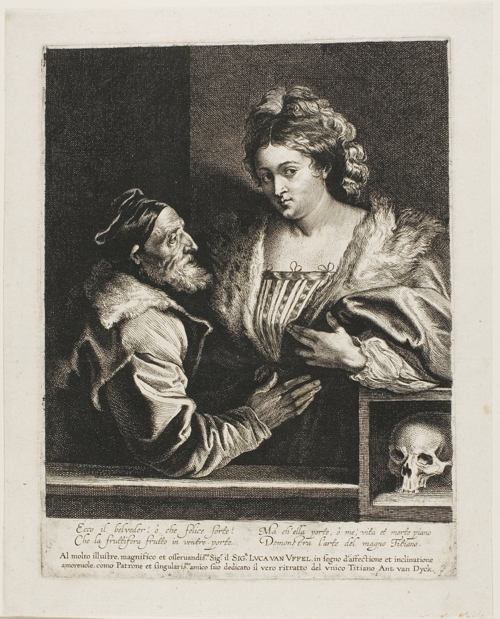 Titiaan en Zijn Minnares door Anthony van Dyck