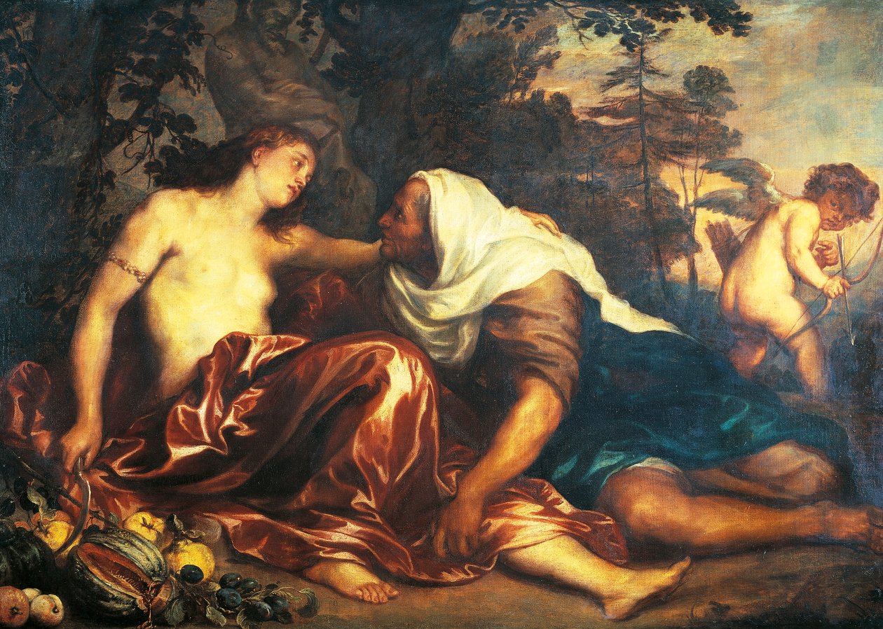 Vertumnus en Pomona door Anthony van Dyck