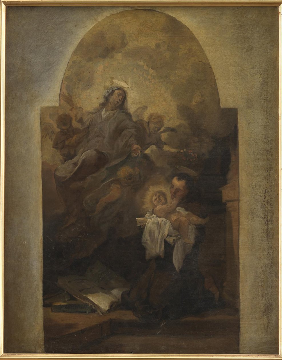 Maagd en Kind met Sint Franciscus door Anthony van Dyck