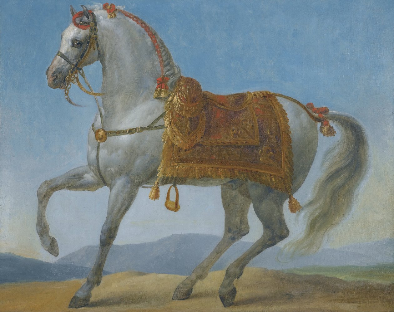 Arabische hengst van Napoleon Bonaparte, Marengo door Antoine Jean Gros