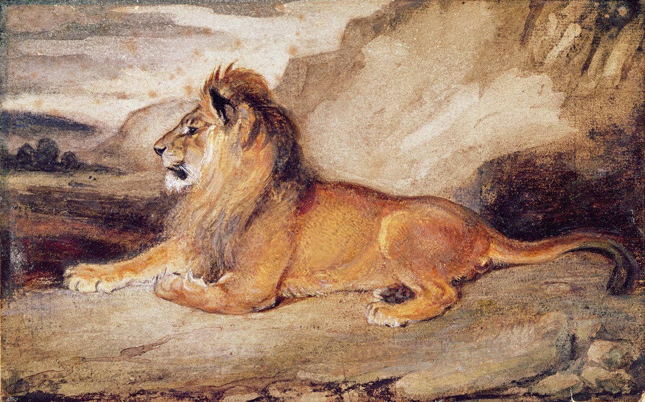 Rustende Leeuw door Antoine Louis Barye