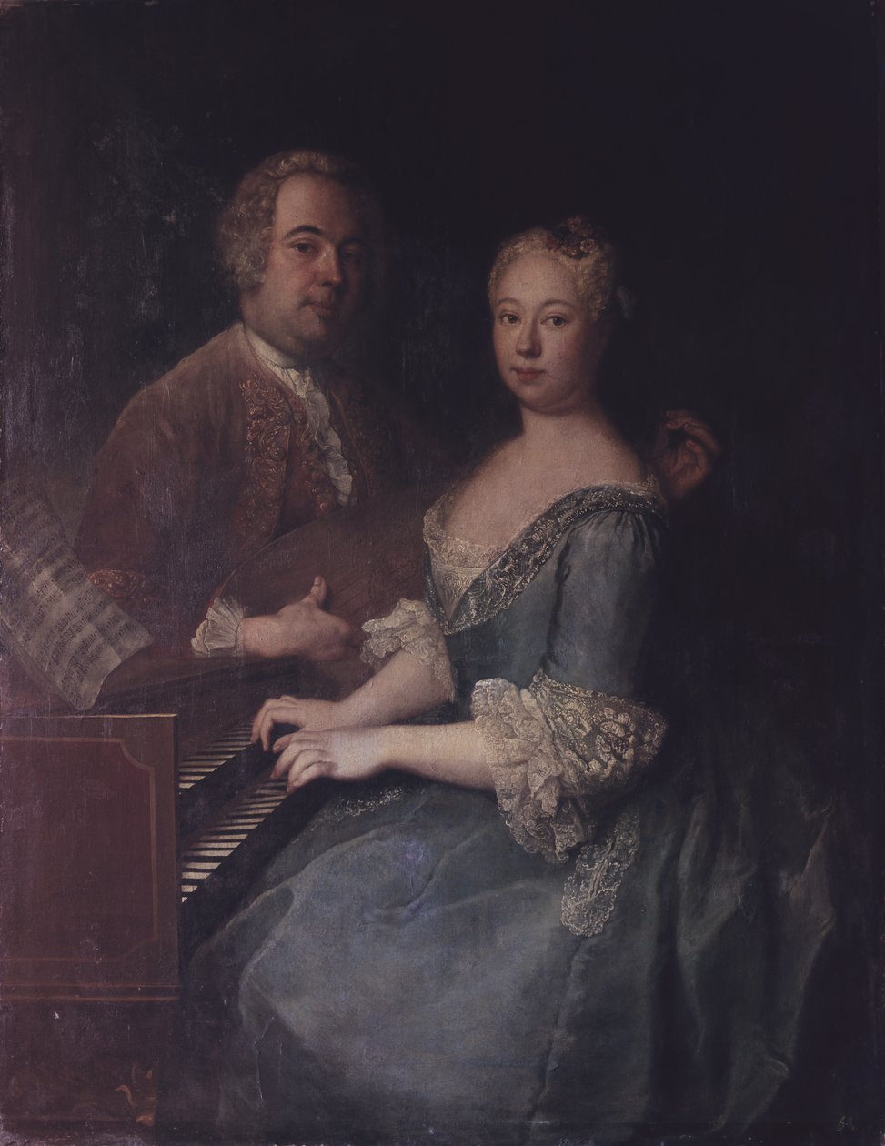 Karl-Heinrich Graun en zijn vrouw Anna-Louise, c.1735 door Antoine Pesne