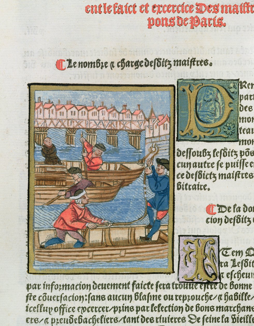 Veerlieden op de rivier de Seine, uit 