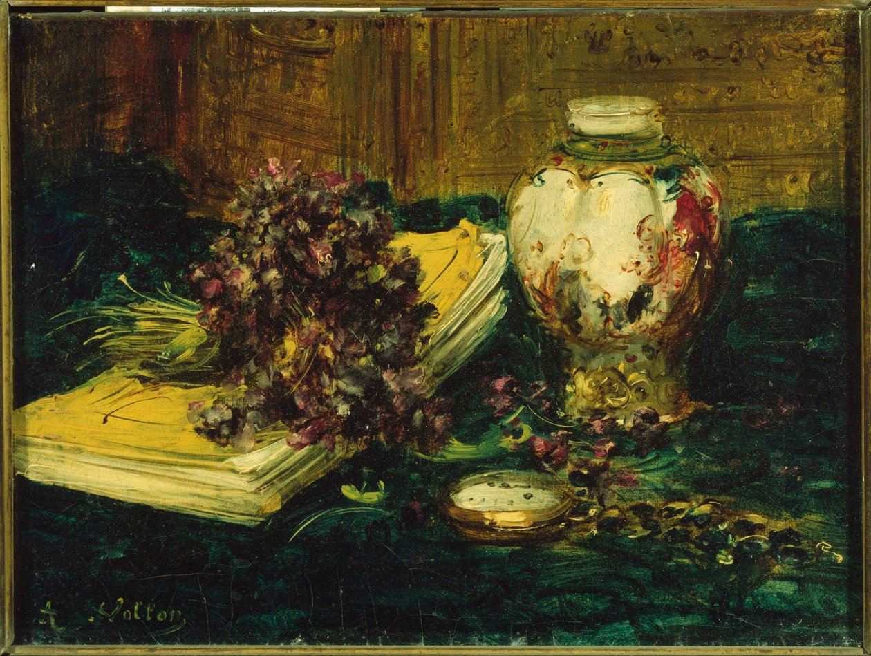 Viooltjes door Antoine Vollon