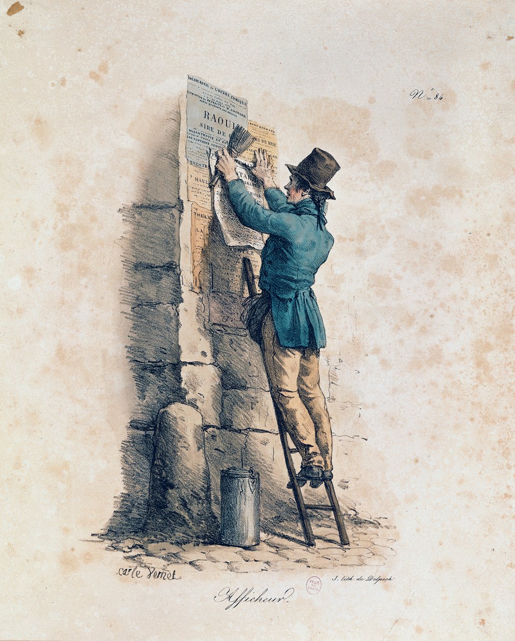 Aanplakker door Antoine Charles Horace Vernet