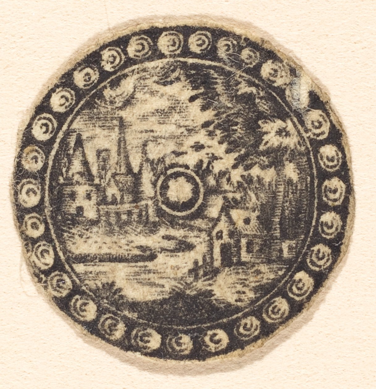 Landschap door Antoine Jacquard