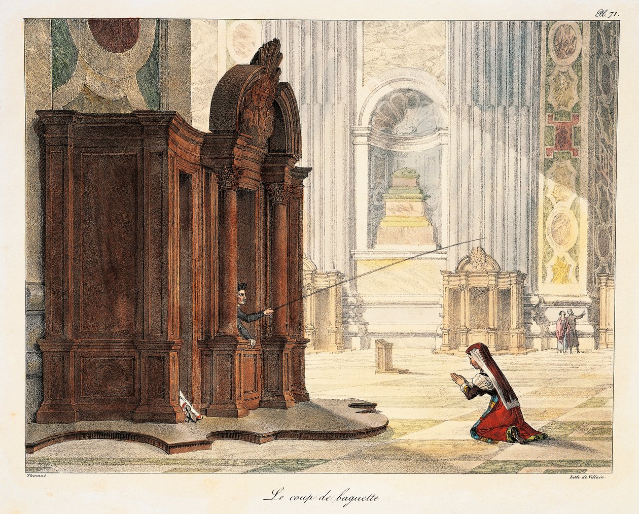Wand in de Sint-Pietersbasiliek door Antoine Jean Baptiste Thomas
