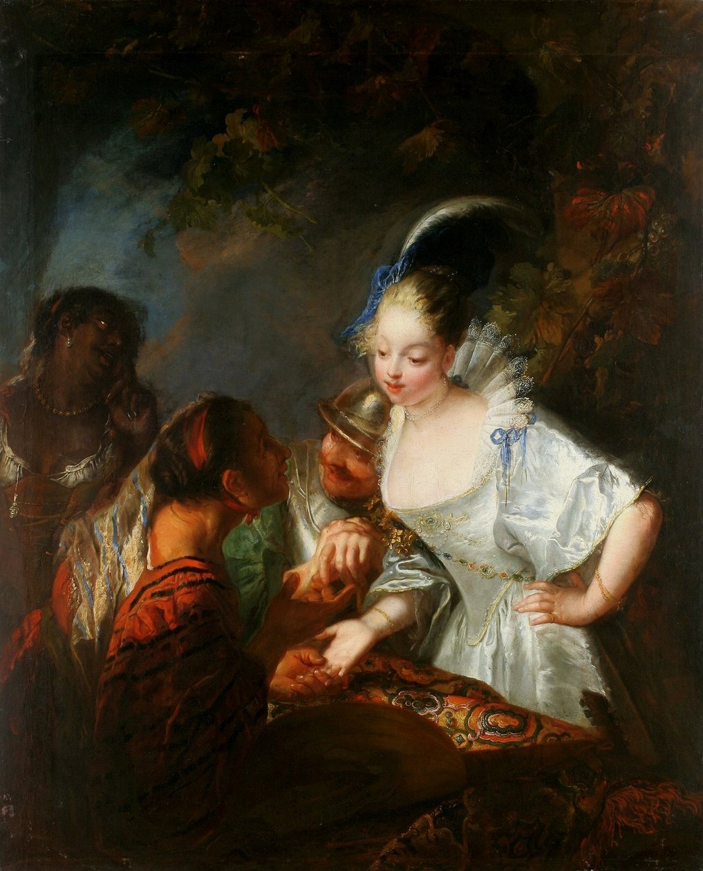 Zigeuner waarzegster. door Antoine Pesne
