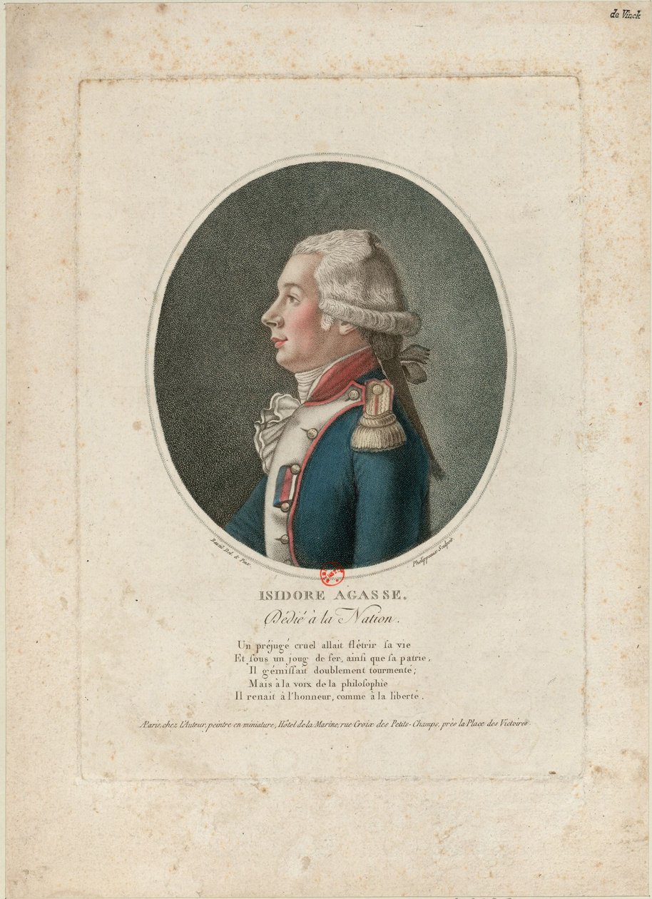 Isidore Agasse, ca. 1790 door Antoine Phelippeaux