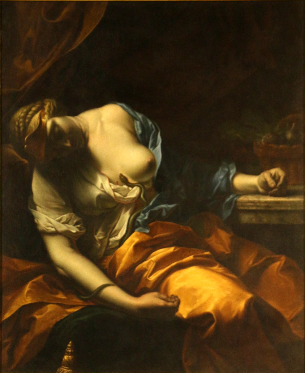 De dood van Cleopatra. door Antoine Rivalz