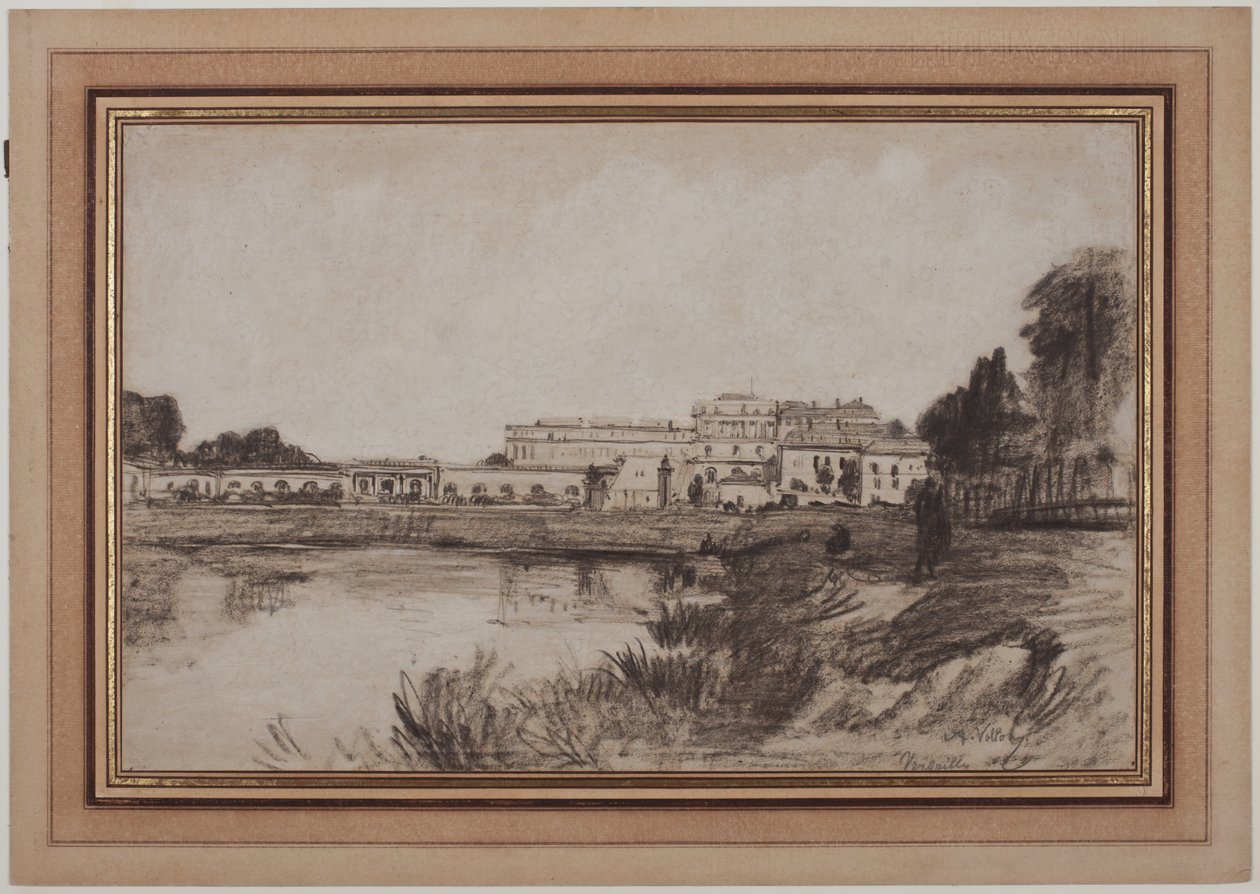 Uitzicht op Versailles door Antoine Vollon