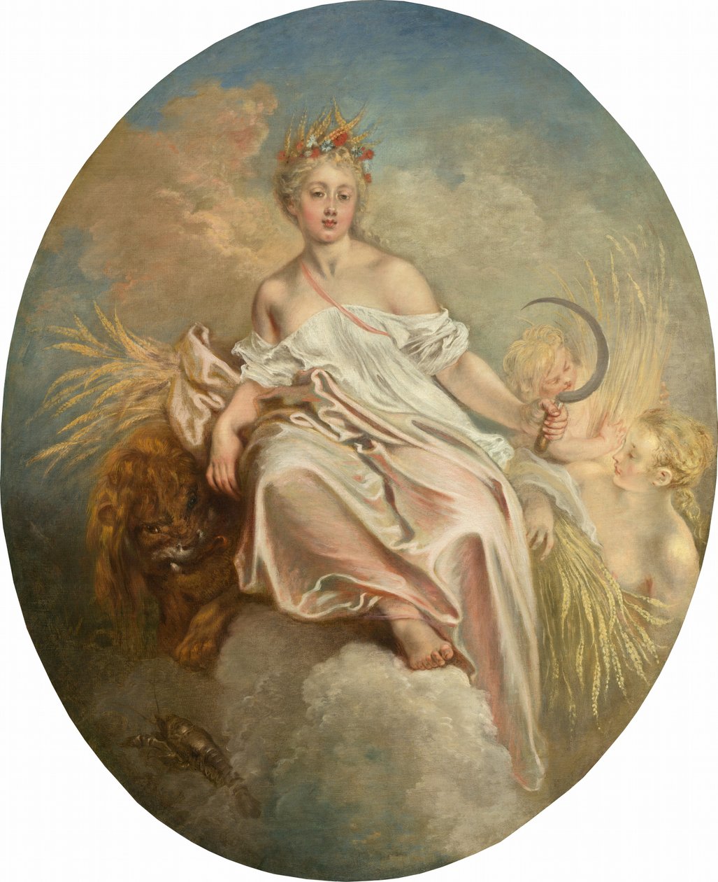 Ceres (Zomer) door Antoine Watteau
