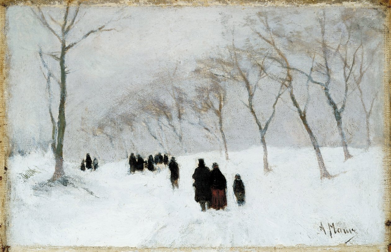 Sneeuwstorm door Anton Mauve