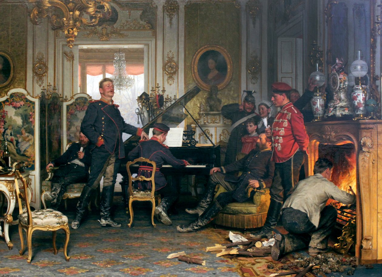 Een billet buiten Parijs door Anton Alexander von Werner