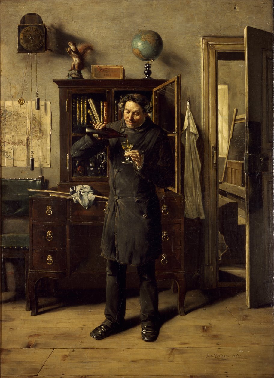 Leraar dronkaard, 1882 door Anton Eduard Müller