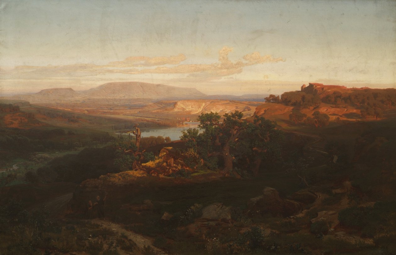 Landschap in de Rijnpfalz door Anton Hlavacek