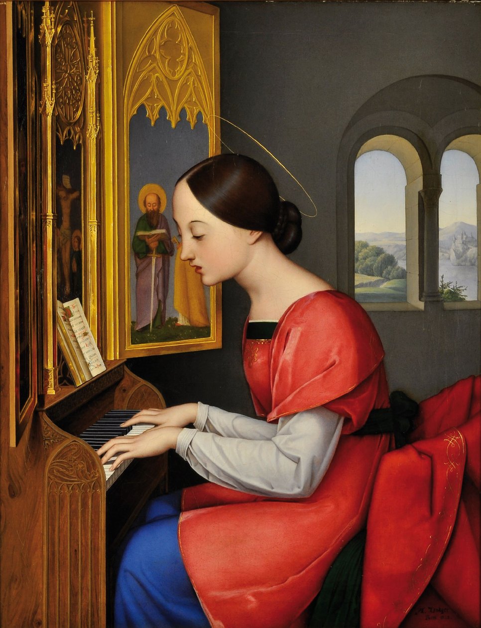 Sint Cecilia, 1823 door Anton Josef Dräger