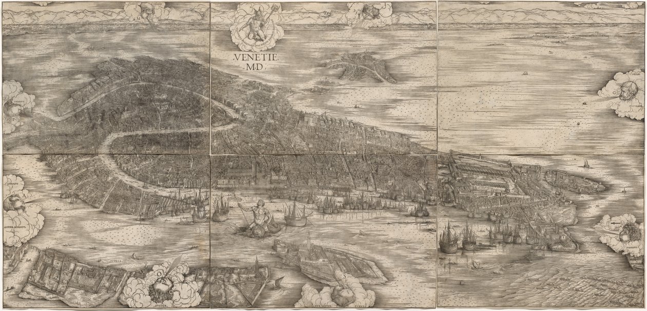 Uitzicht op Venetië door Anton Kolb
