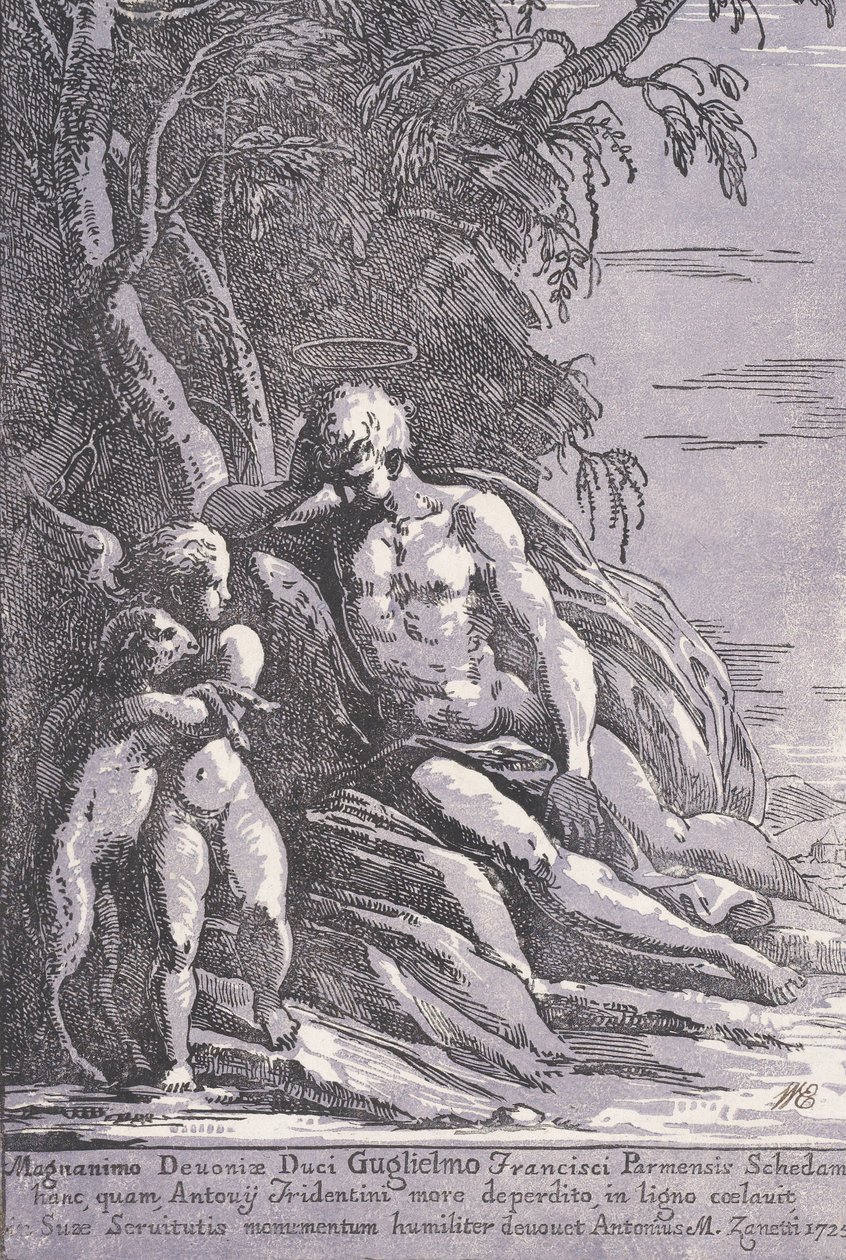 Sint Jan in de Woestijn, 1725 door Anton Maria Zanetti