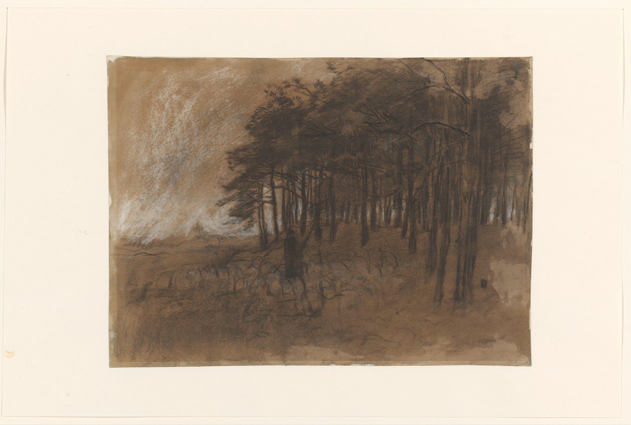 Bosrand door Anton Mauve