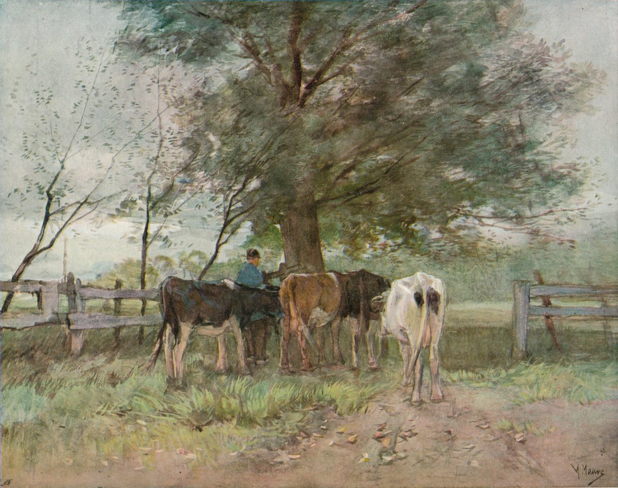 Melktijd door Anton Mauve