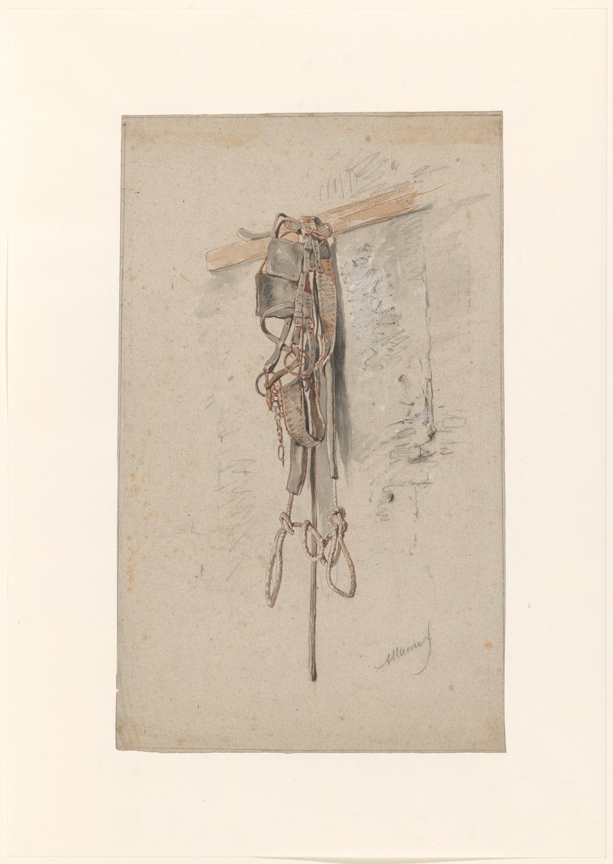 Paardentuig door Anton Mauve