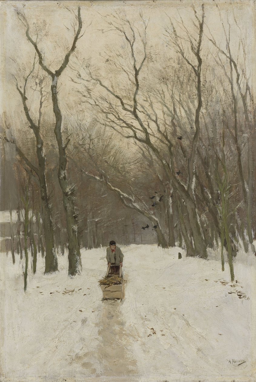 Winter in het Scheveningse Bos door Anton Mauve