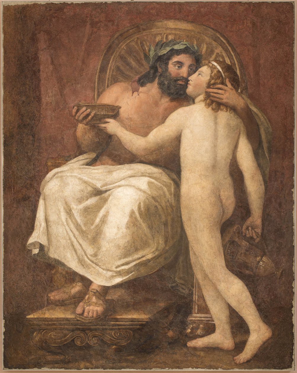 Jupiter kust Ganymedes, 1759-1760 door Anton Raphael Mengs