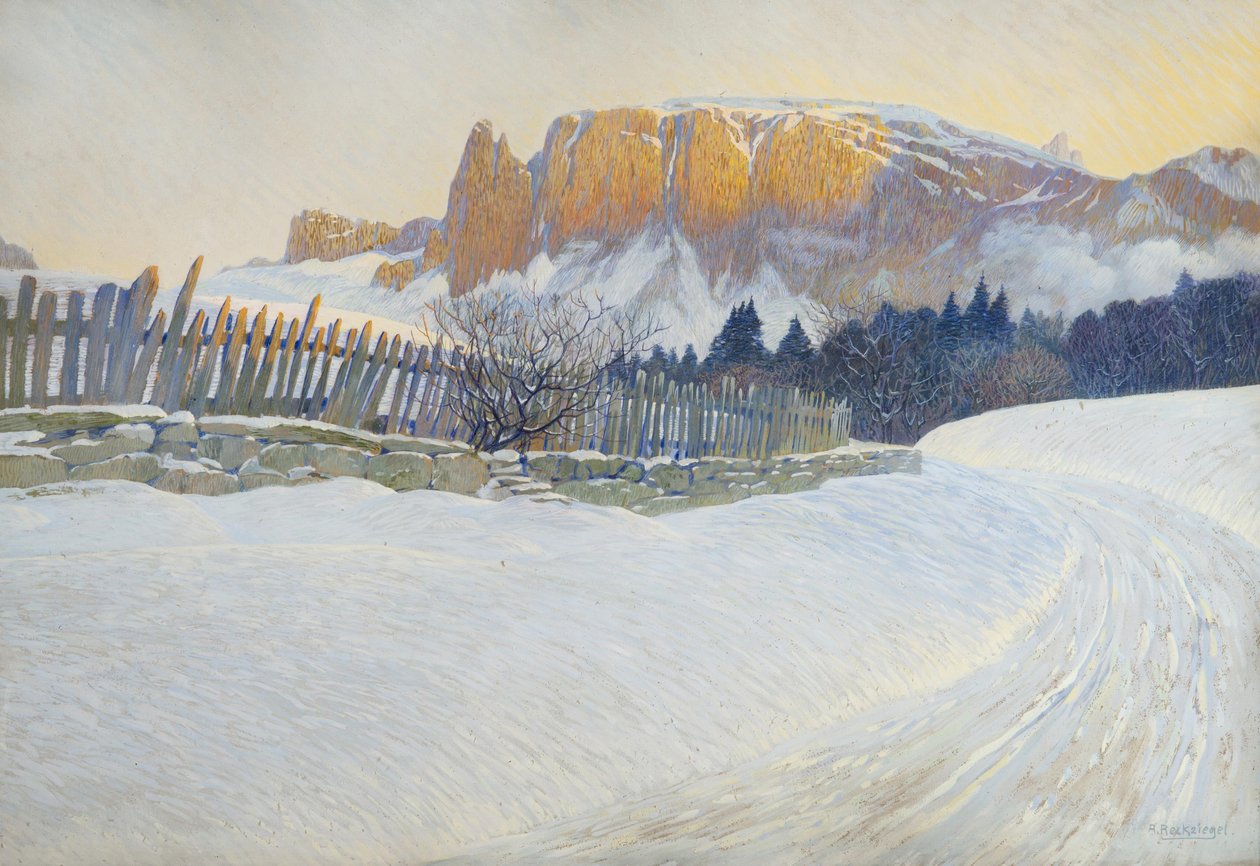 Motief uit de Alpen door Anton Reckziegel