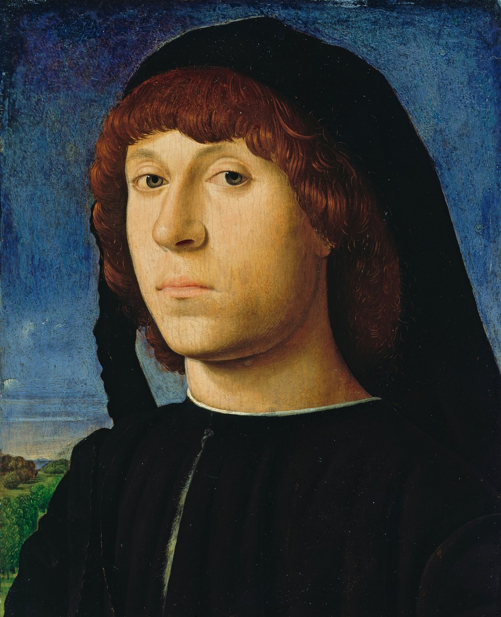 Portret van een jonge man door Antonello da Messina