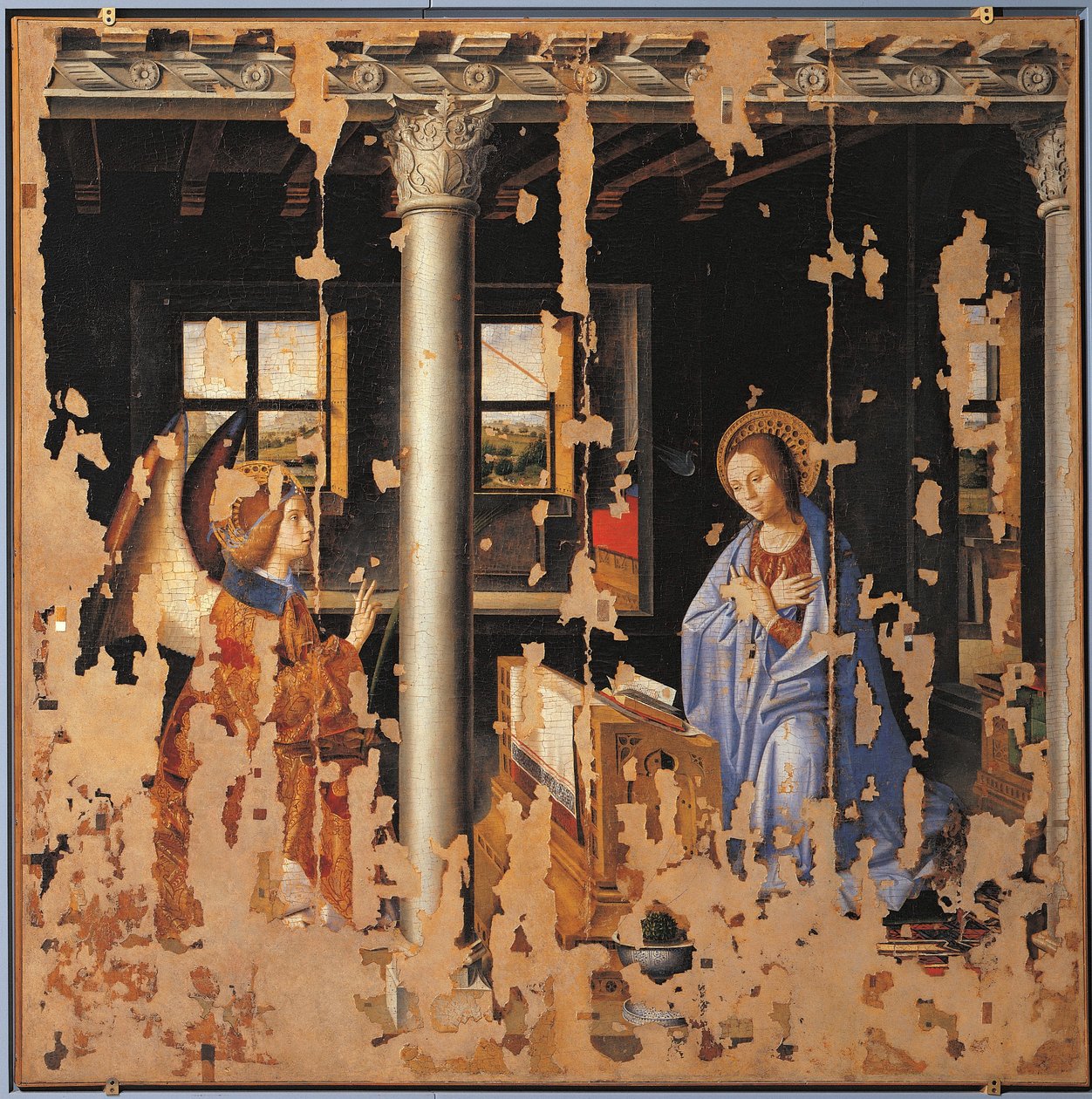 De Aankondiging, Fragment door Antonello da Messina
