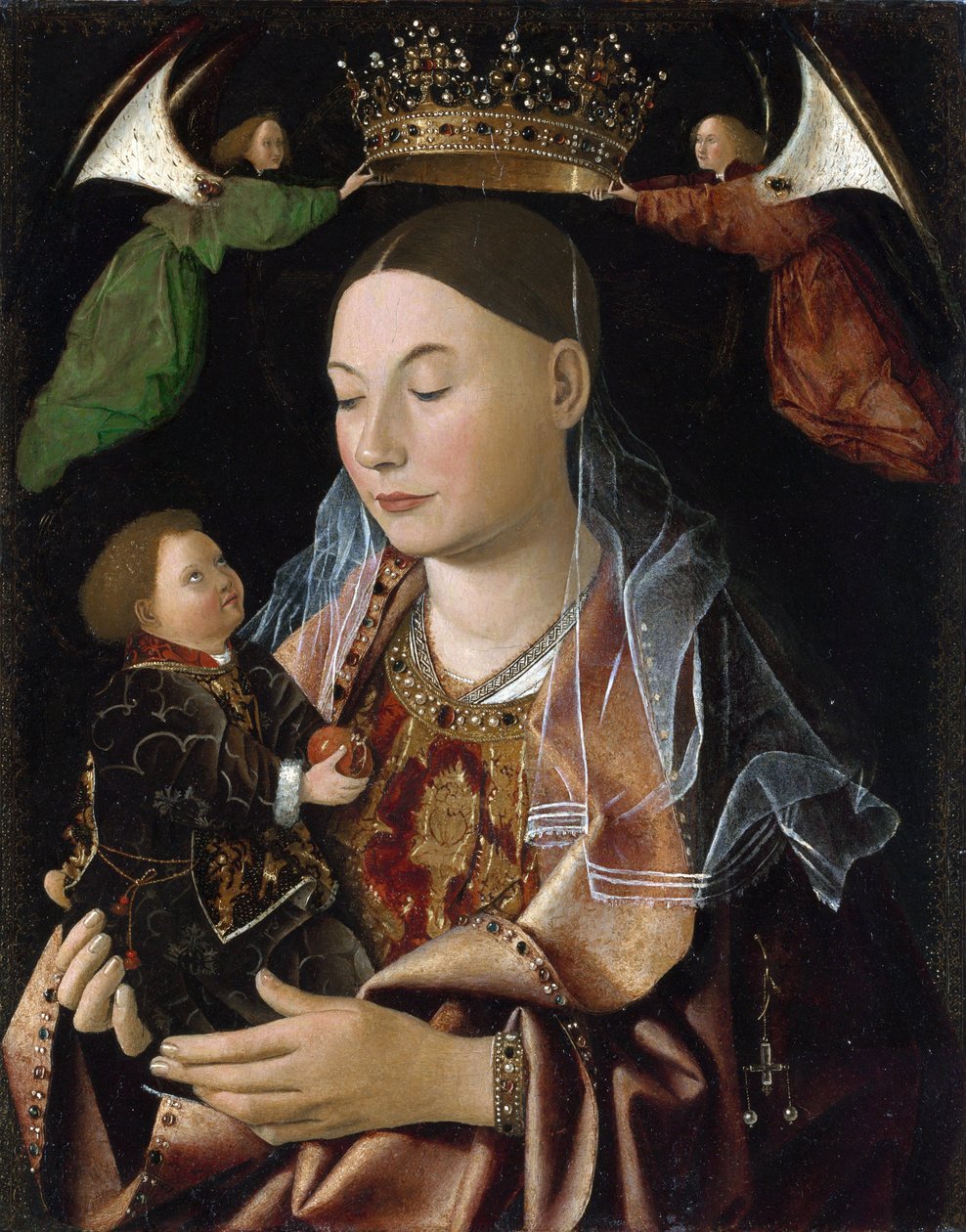 De maagd en het kind door Antonello da Messina