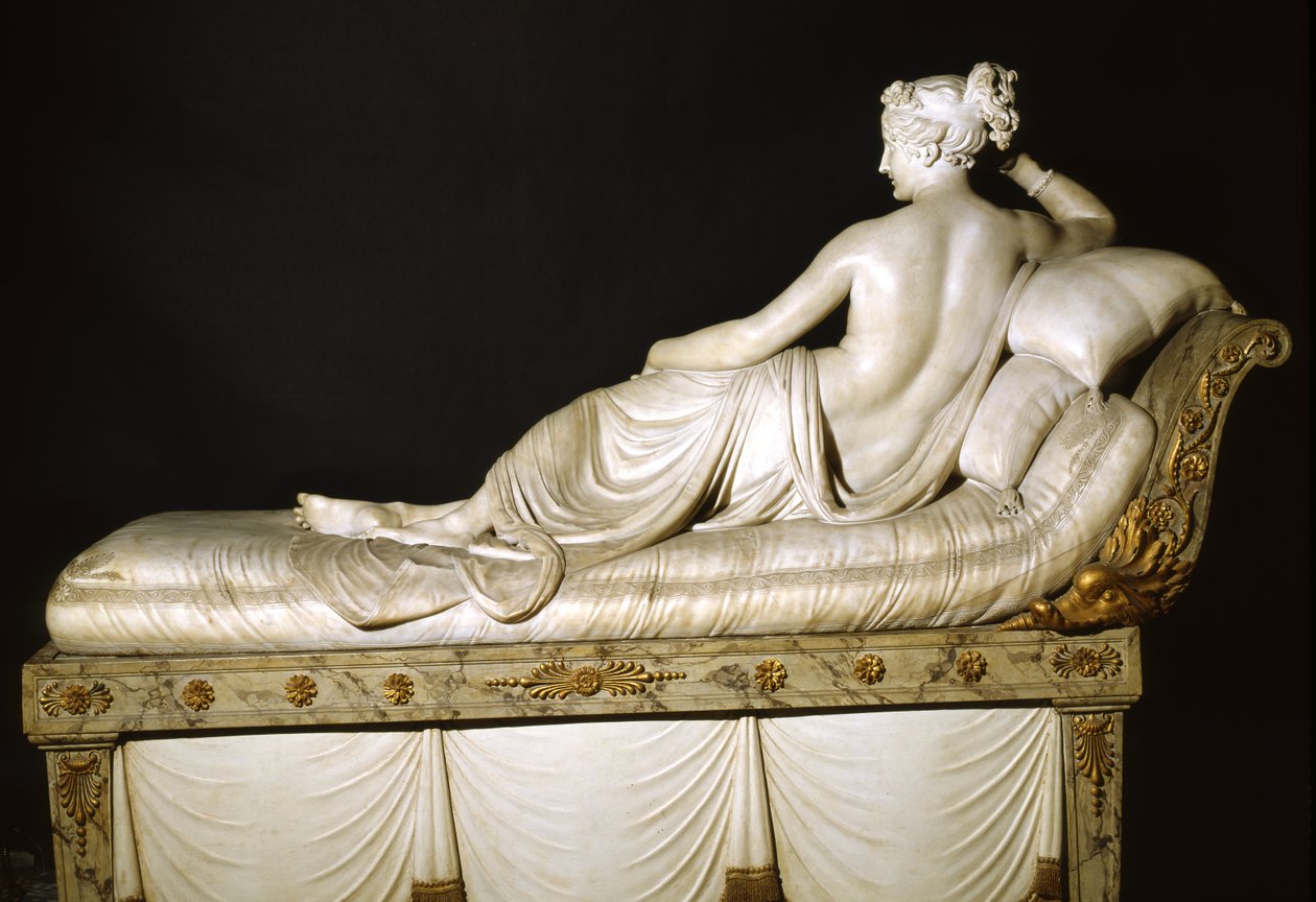 Pauline Bonaparte als Triomferende Venus, c.1805-08 door Antonio Canova